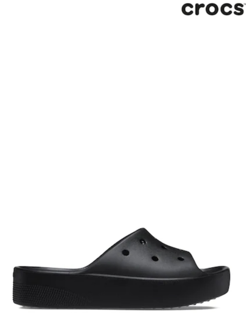 Crocs Classic Platform Slide in Black Size 10